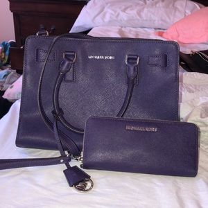 Purple Michael Kors Purse and Wallet!